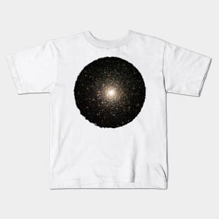 Space and Stars Scribble Circle Frame Kids T-Shirt